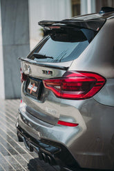 BMW X3 G01 Pre-LCI 2019 2020 2021 with Aftermarket Parts - Rear Roof Spoiler Carbon Fiber from BCTXE Tuning